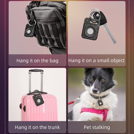 Kratzfeste, stoßfeste TPU-Schutzhülle mit Schlüsselanhänger-Hakenschlaufe für AirTag, Armor, Punk Armor