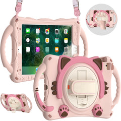 Cute Cat King Kids Shockproof EVA Protective Case with Holder & Shoulder Strap & Handle, For iPad mini 5 / 4 / 3 / 2 /1