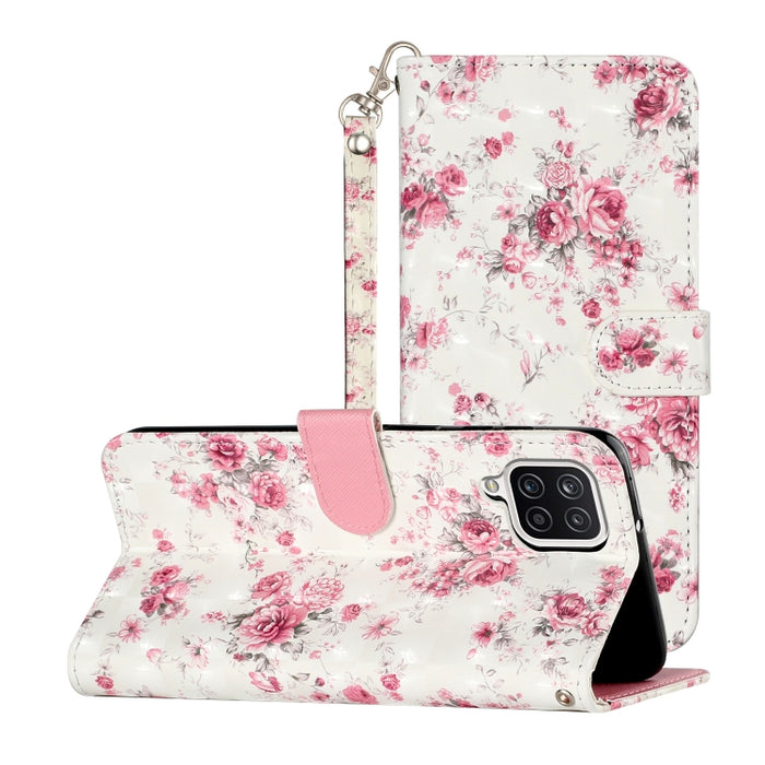 3D Pattern Horizontal Flip PU Leather Case with Holder & Card Slots & Wallet, For Samsung Galaxy A22 4G, For Samsung Galaxy A32 4G