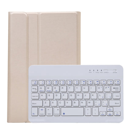 A220 Splittable Bluetooth Keyboard Leather Case for Samsung Galaxy Tab A7 Lite 8.7 T220 / T225,  with Holder & Elastic Band Function