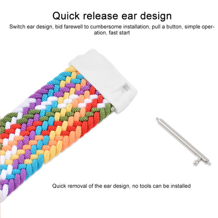 For Samsung Galaxy Watch 42mm Adjustable Nylon Braided Elasticity Replacement Strap Watchband, 125mm, 135mm