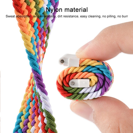 For Samsung Galaxy Watch 42mm Adjustable Nylon Braided Elasticity Replacement Strap Watchband, 145mm, 155mm