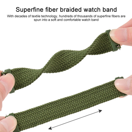 For Samsung Galaxy Watch 46mm Adjustable Nylon Braided Elasticity Replacement Strap Watchband, 125mm, 135mm