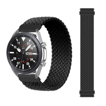 For Samsung Galaxy Watch 46mm Adjustable Nylon Braided Elasticity Replacement Strap Watchband, 145mm, 155mm