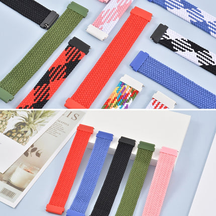 For Samsung Galaxy Watch 46mm Adjustable Nylon Braided Elasticity Replacement Strap Watchband, 165mm