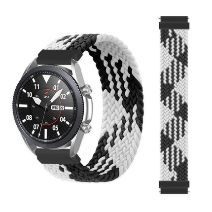 For Samsung Galaxy Watch 3 45mm Adjustable Nylon Braided Elasticity Replacement Strap Watchband, 125mm, 135mm