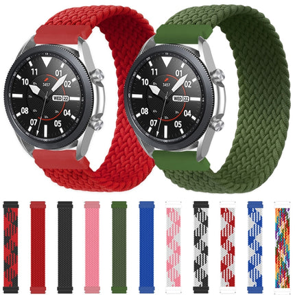 For Samsung Galaxy Watch 3 45mm Adjustable Nylon Braided Elasticity Replacement Strap Watchband, 125mm, 135mm