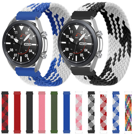 For Samsung Galaxy Watch 3 45mm Adjustable Nylon Braided Elasticity Replacement Strap Watchband, 145mm, 155mm