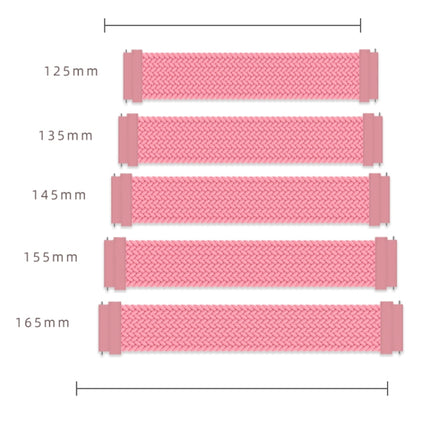 For Samsung Galaxy Watch 3 45mm Adjustable Nylon Braided Elasticity Replacement Strap Watchband, 165mm