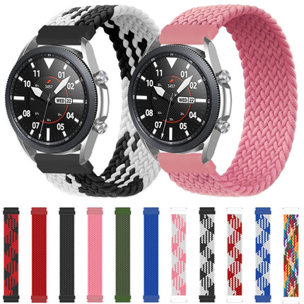 For Samsung Galaxy Watch Active / Active2 40mm / Active2 44mm Adjustable Nylon Braided Elasticity Replacement Strap Watchband, 145mm, 155mm