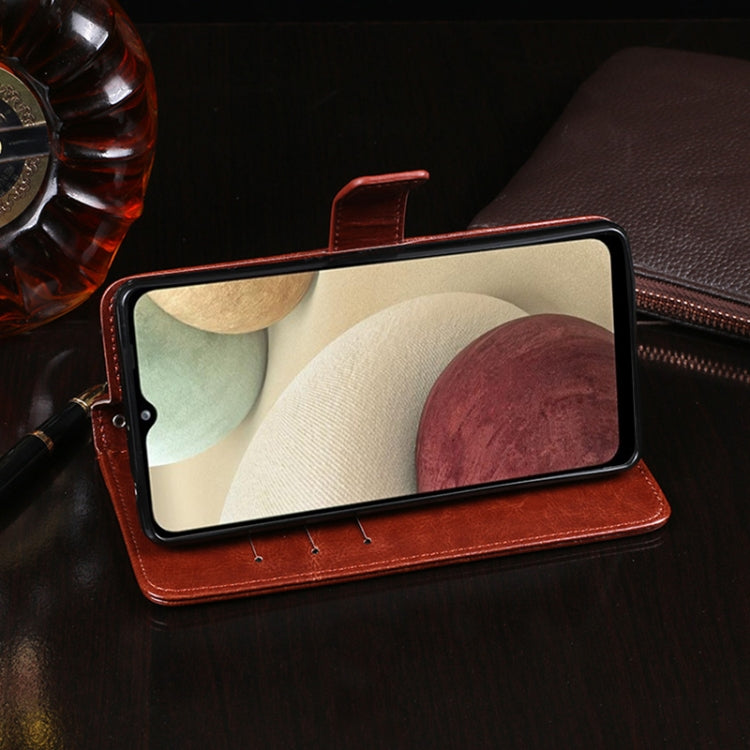 idewei Crazy Horse Texture Horizontal Flip Leather Case with Holder & Card Slots & Wallet, For Samsung Galaxy F12, For Samsung Galaxy F52 5G, For Sharp Aquos R6
