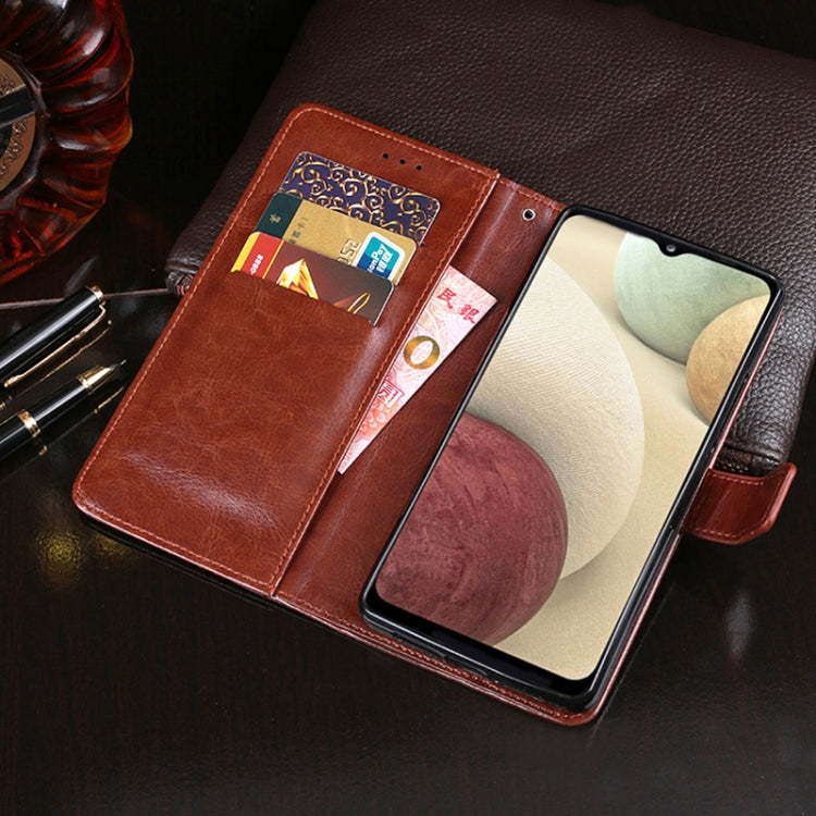 idewei Crazy Horse Texture Horizontal Flip Leather Case with Holder & Card Slots & Wallet, For Samsung Galaxy F12, For Samsung Galaxy F52 5G, For Sharp Aquos R6