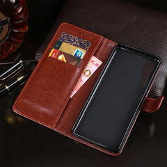 idewei Crazy Horse Texture Horizontal Flip Leather Case with Holder & Card Slots & Wallet, For TCL 20 Pro 5G, For Wiko Y51, For Xiaomi Redmi Note 10 Pro 5G