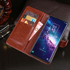 idewei Crazy Horse Texture Horizontal Flip Leather Case with Holder & Card Slots & Wallet, For TCL 20 Pro 5G, For Wiko Y51, For Xiaomi Redmi Note 10 Pro 5G