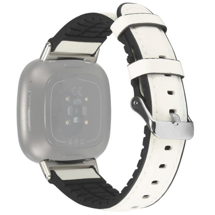Leather + Silicone Replacement Strap Watchband, For Fitbit Versa 3