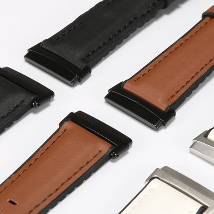 Leather + Silicone Replacement Strap Watchband, For Fitbit Versa 3