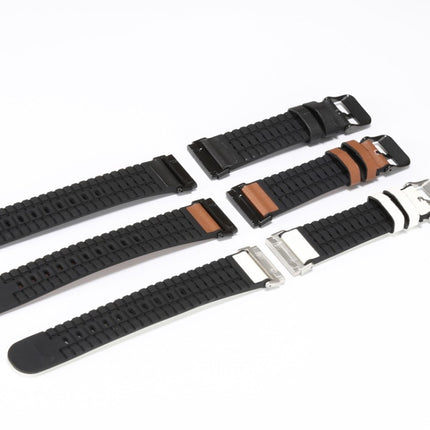 Leather + Silicone Replacement Strap Watchband, For Fitbit Versa 3