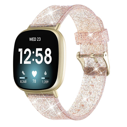 Glitter Powder Silicone Replacement Strap Watchband, For Fitbit Versa 3