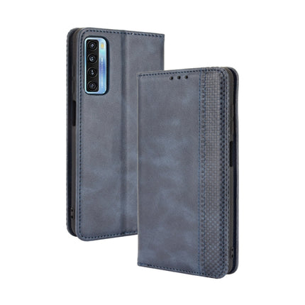 Magnetic Buckle Retro Crazy Horse Texture Horizontal Flip Leather Case with Holder & Card Slots & Photo Frame, For TCL 20 5G / 20S / 20L / 20L+