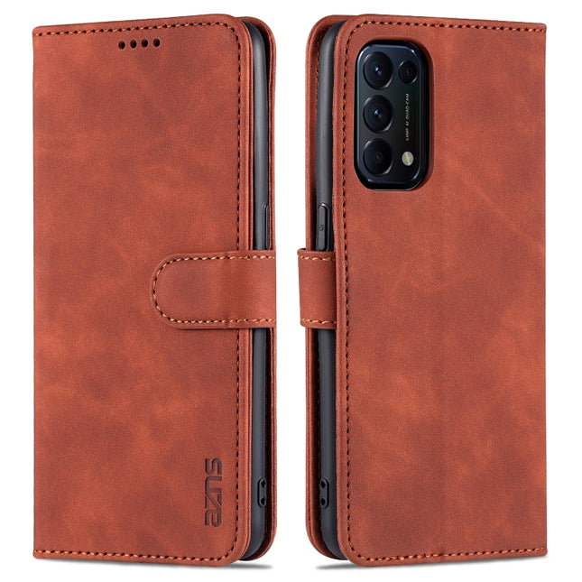 AZNS Skin Feel Calf Texture Horizontal Flip Leather Case with Card Slots & Holder & Wallet(, For OPPO Reno5 Pro