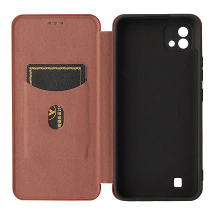 Carbon Fiber Texture Magnetic Horizontal Flip TPU + PC + PU Leather Case with Card Slot, For OPPO Realme C11 2021, For OPPO Realme C20, For OPPO Reno 5A(Japan version), For TCL 20 Pro 5G