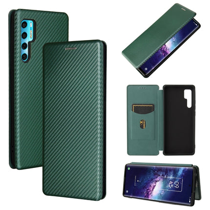 Carbon Fiber Texture Magnetic Horizontal Flip TPU + PC + PU Leather Case with Card Slot, For OPPO Realme C11 2021, For OPPO Realme C20, For OPPO Reno 5A(Japan version), For TCL 20 Pro 5G
