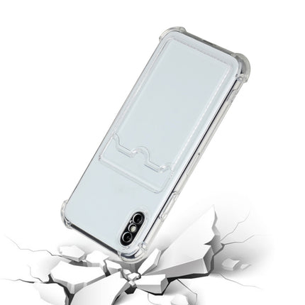 TPU Dropproof Protective Back Case with Card Slot, For iPhone 8 Plus / 7 Plus, For iPhone SE 2022 / SE 2020 / 8 / 7, For iPhone XS / X, For iPhone XR, For iPhone XS Max