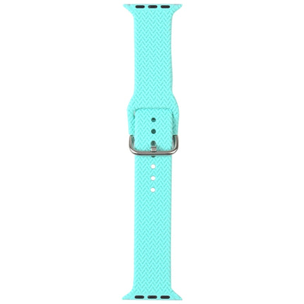 Braided Silicone Replacement Watchbands with Buckle For Apple Watch Series, 7 45mm / 6 & SE & 5 & 4 44mm / 3 & 2 & 1 42mm, 7 41mm / 6 & SE & 5 & 4 40mm / 3 & 2 & 1 38mm