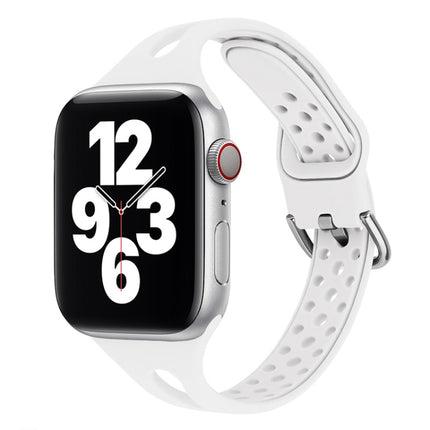 Silicone Replacement Watchbands For Apple Watch Series, 7 45mm / 6 & SE & 5 & 4 44mm / 3 & 2 & 1 42mm, 7 41mm / 6 & SE & 5 & 4 40mm / 3 & 2 & 1 38mm