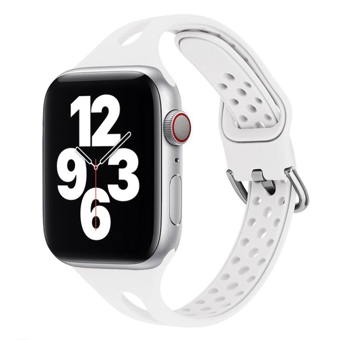 Silicone Replacement Watchbands For Apple Watch Series, 7 45mm / 6 & SE & 5 & 4 44mm / 3 & 2 & 1 42mm, 7 41mm / 6 & SE & 5 & 4 40mm / 3 & 2 & 1 38mm
