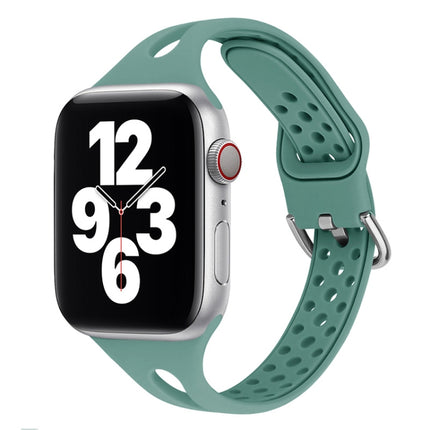 Silicone Replacement Watchbands For Apple Watch Series, 7 45mm / 6 & SE & 5 & 4 44mm / 3 & 2 & 1 42mm, 7 41mm / 6 & SE & 5 & 4 40mm / 3 & 2 & 1 38mm