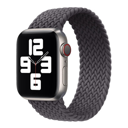 Metal Head Braided Nylon Solid Color Replacement Strap Watchband For Apple Watch Series 6 & SE & 5 & 4 40mm / 3 & 2 & 1 38mm, S 135mm