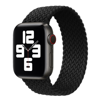 Metal Head Braided Nylon Solid Color Replacement Strap Watchband For Apple Watch Series 6 & SE & 5 & 4 44mm / 3 & 2 & 1 42mm, M 155mm