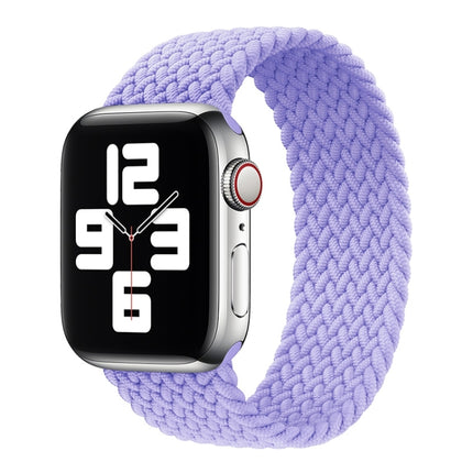 Metal Head Braided Nylon Solid Color Replacement Strap Watchband For Apple Watch Series 6 & SE & 5 & 4 44mm / 3 & 2 & 1 42mm, M 155mm