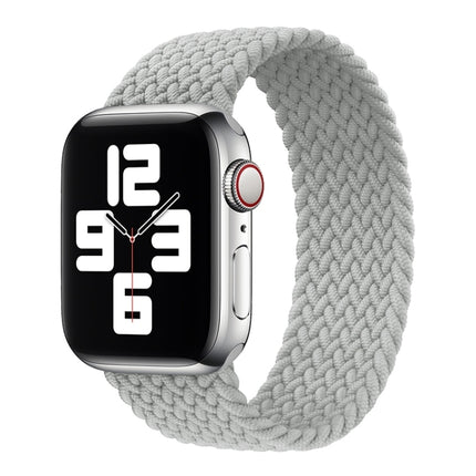 Metal Head Braided Nylon Solid Color Replacement Strap Watchband For Apple Watch Series 6 & SE & 5 & 4 44mm / 3 & 2 & 1 42mm, M 155mm