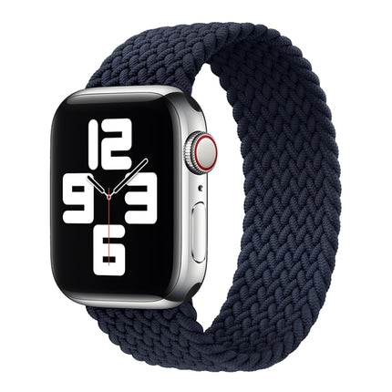 Metal Head Braided Nylon Solid Color Replacement Strap Watchband For Apple Watch Series 6 & SE & 5 & 4 44mm / 3 & 2 & 1 42mm, L 165mm