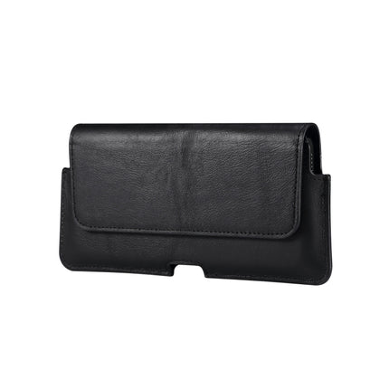 Funda de cuero de vaca universal para teléfono móvil horizontal, riñonera para teléfonos de 6,7 pulgadas o menos, para teléfonos de 6,7 pulgadas o menos