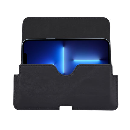 Funda de cuero de vaca universal para teléfono móvil horizontal, riñonera para teléfonos de 6,7 pulgadas o menos, para teléfonos de 6,7 pulgadas o menos