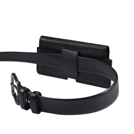Funda de cuero de vaca universal para teléfono móvil horizontal, riñonera para teléfonos de 6,7 pulgadas o menos, para teléfonos de 6,7 pulgadas o menos