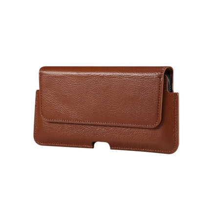 Funda de cuero de vaca universal para teléfono móvil horizontal, riñonera para teléfonos de 6,7 pulgadas o menos, para teléfonos de 6,7 pulgadas o menos