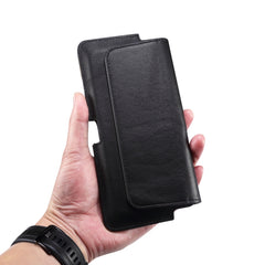 Funda de cuero de vaca universal para teléfono móvil horizontal, riñonera para teléfonos de 7,2 pulgadas o menos, para teléfonos de 7,2 pulgadas o menos