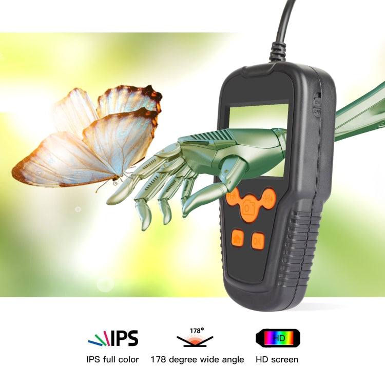 P60A 8mm 1080P 2.4 inch IPS Screen IP68 Waterproof HD Digital Endoscope, 8mm 2m Hard Cable, 8mm 5m Hard Cable, 8mm 10m Hard Cable