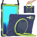 For Samsung Galaxy Tab S8+ / Tab S8 Plus /  Tab S7 FE / Tab S7+ T970/T975 / NavyBlue+Lime