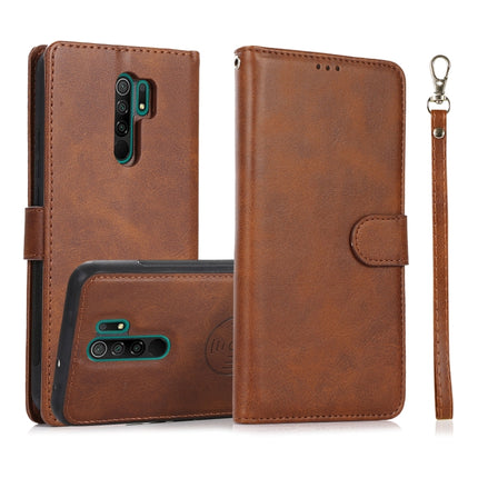 For Xiaomi Redmi 9 Calf Texture 2 in 1 Detachable Magnetic Back Cover Horizontal Flip Leather Case with Holder & Card Slots & Wallet & Photo Frame, For Xiaomi Redmi 9A, For Xiaomi Redmi 9