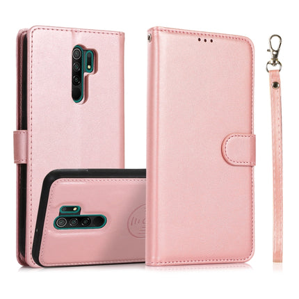 For Xiaomi Redmi 9 Calf Texture 2 in 1 Detachable Magnetic Back Cover Horizontal Flip Leather Case with Holder & Card Slots & Wallet & Photo Frame, For Xiaomi Redmi 9A, For Xiaomi Redmi 9