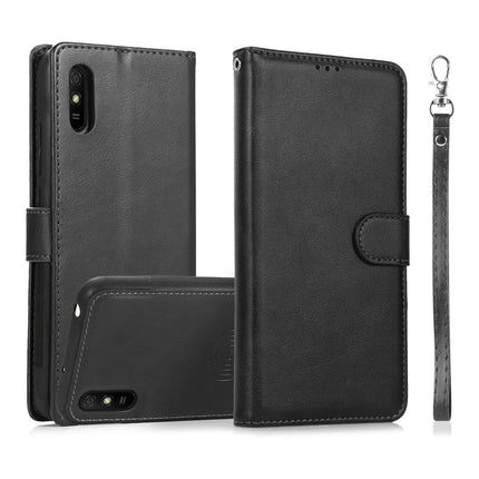 For Xiaomi Redmi 9 Calf Texture 2 in 1 Detachable Magnetic Back Cover Horizontal Flip Leather Case with Holder & Card Slots & Wallet & Photo Frame, For Xiaomi Redmi 9A, For Xiaomi Redmi 9