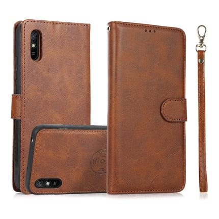 For Xiaomi Redmi 9 Calf Texture 2 in 1 Detachable Magnetic Back Cover Horizontal Flip Leather Case with Holder & Card Slots & Wallet & Photo Frame, For Xiaomi Redmi 9A, For Xiaomi Redmi 9