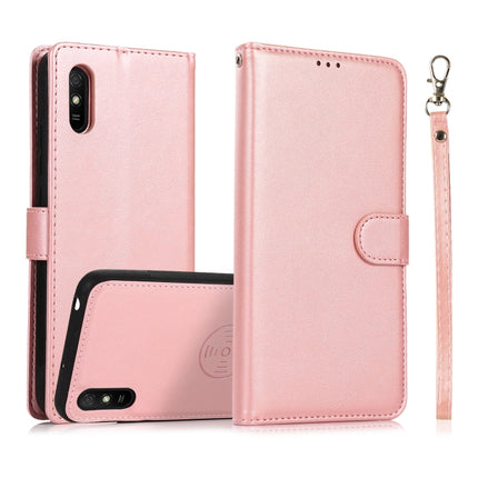 For Xiaomi Redmi 9 Calf Texture 2 in 1 Detachable Magnetic Back Cover Horizontal Flip Leather Case with Holder & Card Slots & Wallet & Photo Frame, For Xiaomi Redmi 9A, For Xiaomi Redmi 9