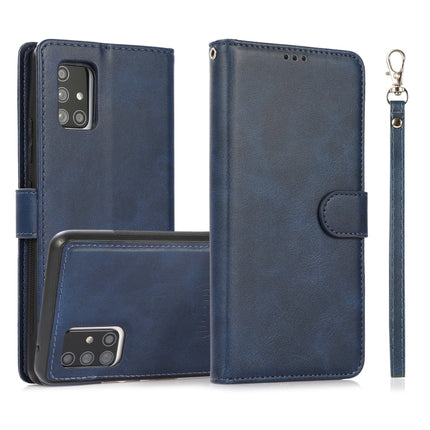 Calf Texture 2 in 1 Detachable Magnetic Back Cover Horizontal Flip Leather Case with Holder & Card Slots & Wallet & Photo Frame, For Samsung Galaxy A51 5G, For Samsung Galaxy A52 5G / 4G, For Samsung Galaxy A70, For Samsung Galaxy A71
