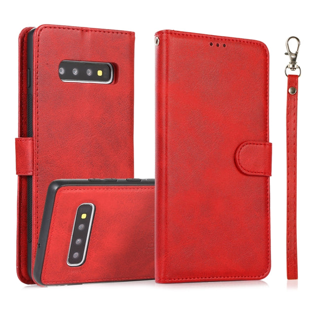 Calf Texture 2 in 1 Detachable Magnetic Back Cover Horizontal Flip Leather Case with Holder & Card Slots & Wallet & Photo Frame, For Samsung Galaxy S10+, For Samsung Galaxy S10, For Samsung Galaxy S20, For Samsung Galaxy S20+